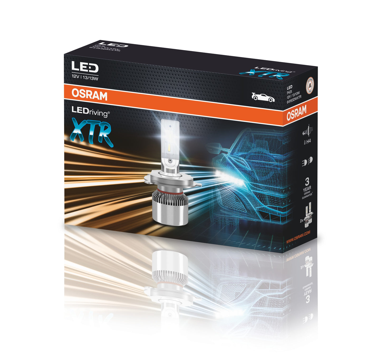 OSRAM H4 LEDriving XTR 6000K