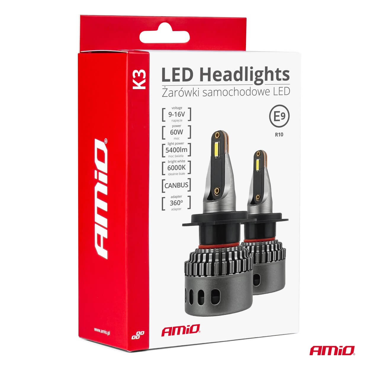 AMIO H7 LED CANBUS 6000K +400% 12V