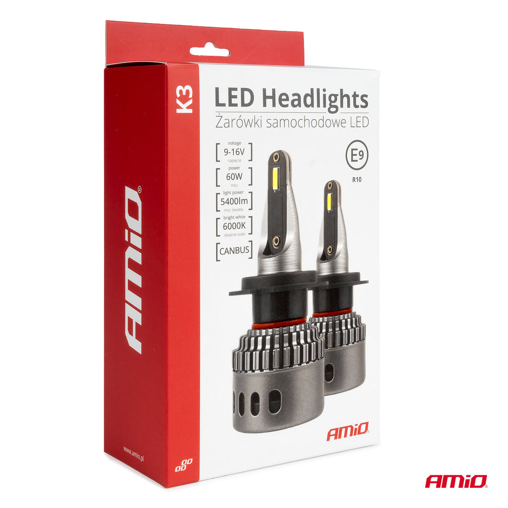 AMIO H8 H9 H11 LED CANBUS 6000K +400% 12V