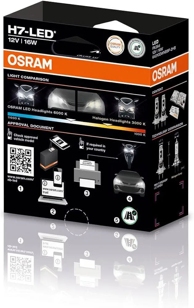 OSRAM H7 NIGHT BREAKER LED SPEED 16W 12V +450% (LEGALIOS)