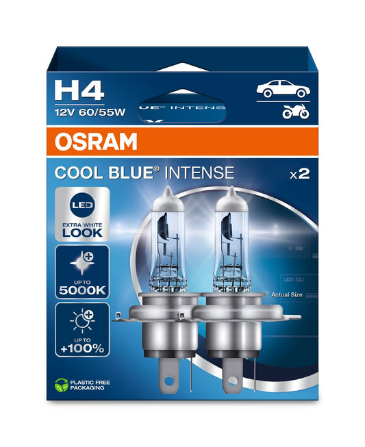 OSRAM H4 COOL BLUE INTENSE NEXT GEN 5000K +100%