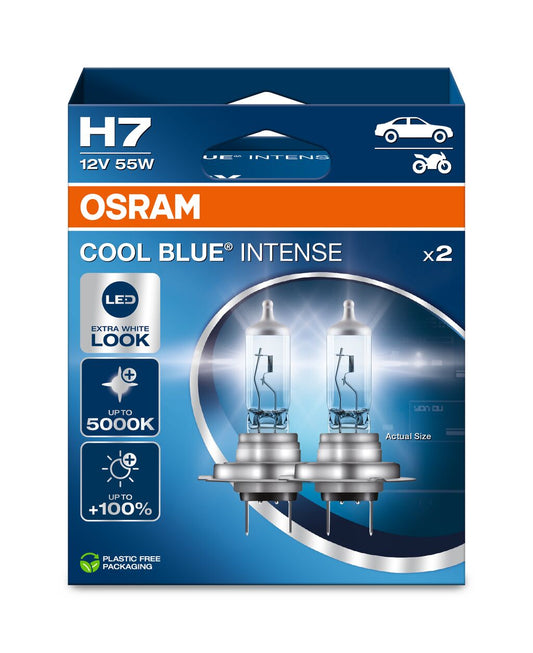OSRAM H7 5000K +100% Cool Blue Intense NEXT Gen lemputės 2 vnt.