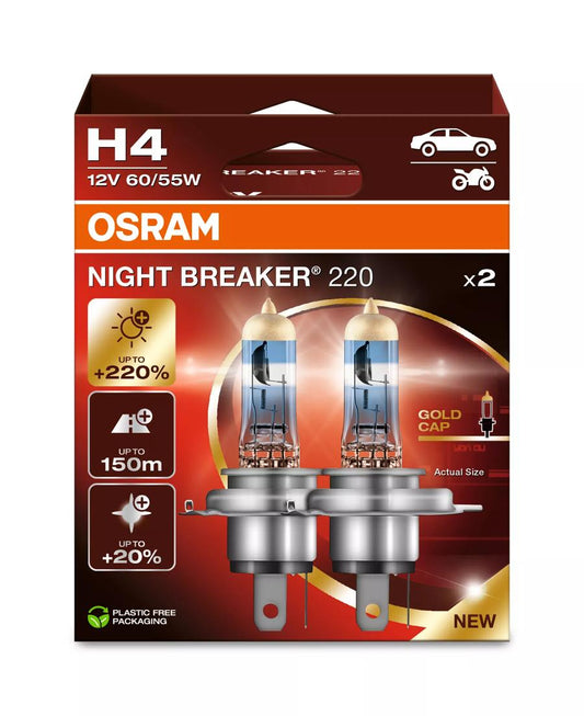 OSRAM H4 NIGHT BREAKER +220%