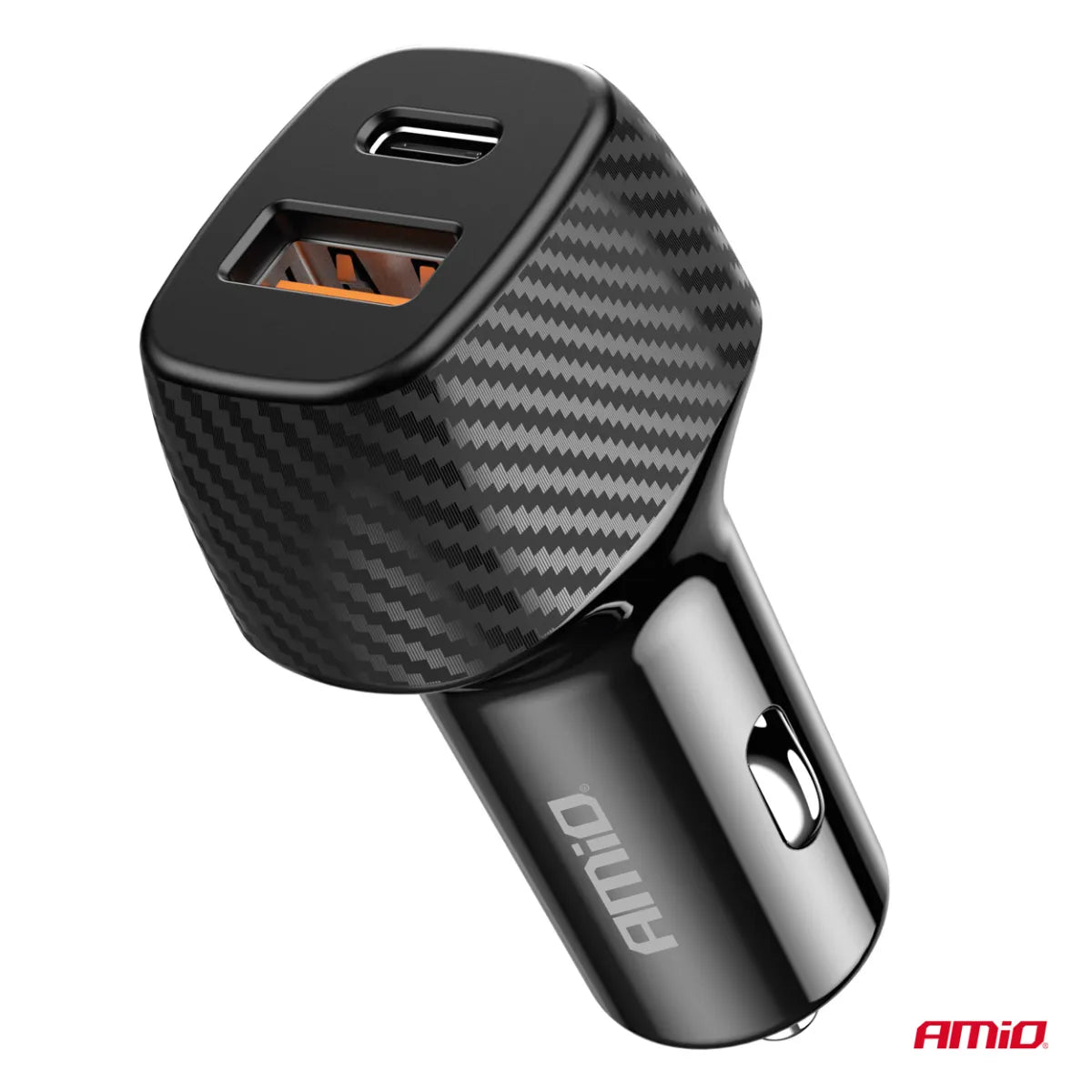 AMIO AUTOMOBILINIS ĮKROVIKLIS 20W USB-A / USB-C QC+PD